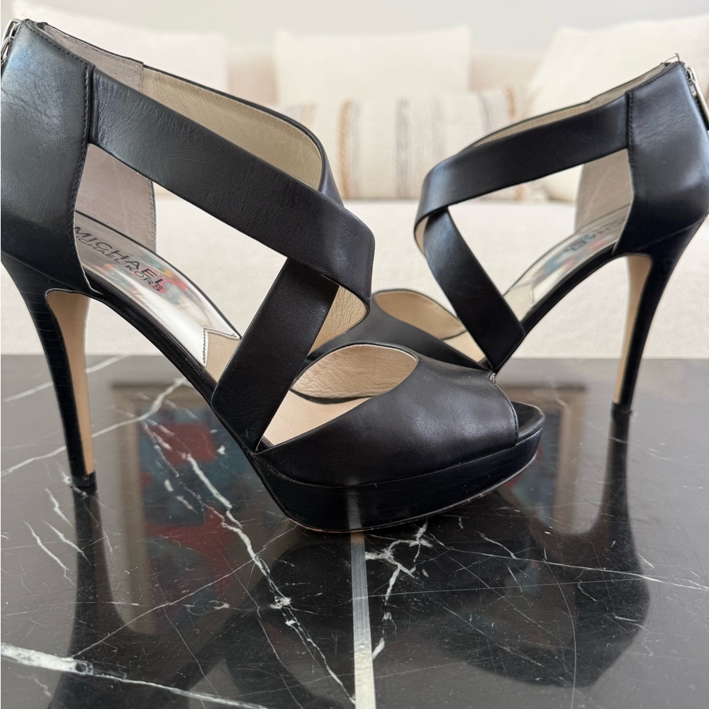 Michael Kors Black Strappy Heels